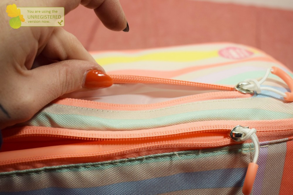 Sun Squad 6 Can Soft Sided Striped Bike Cooler