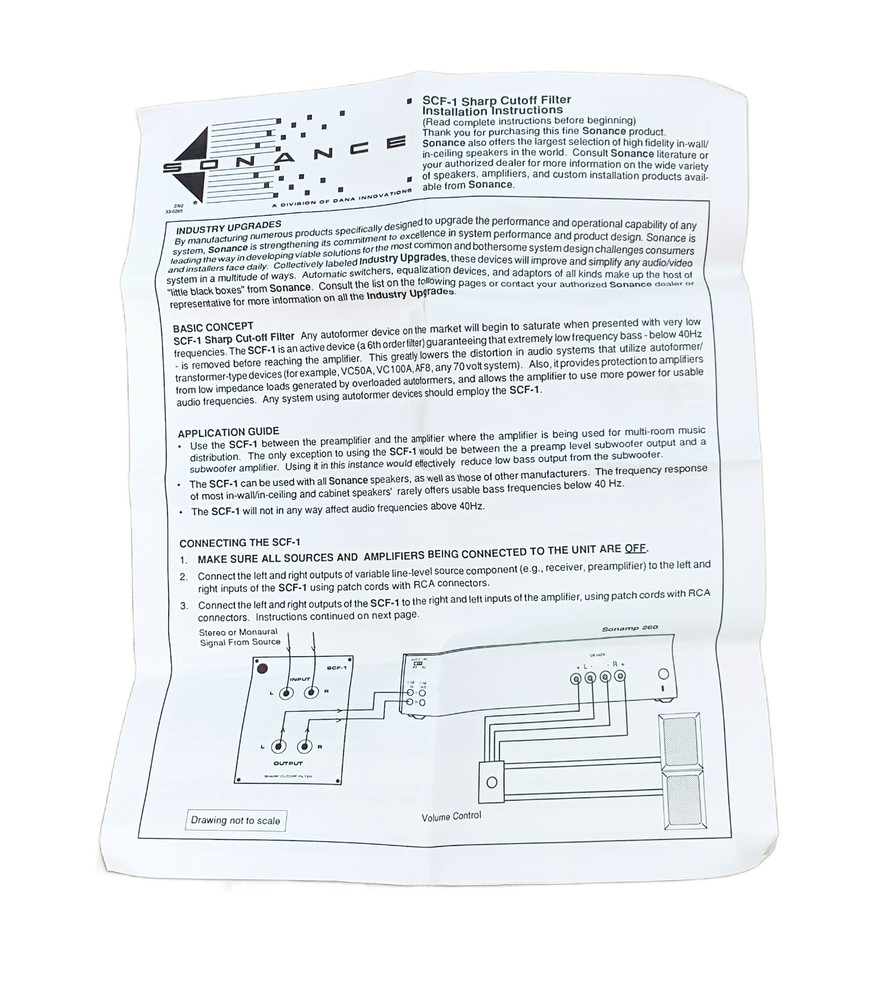 Sonance SCF-1 Sharp Cutoff Filter