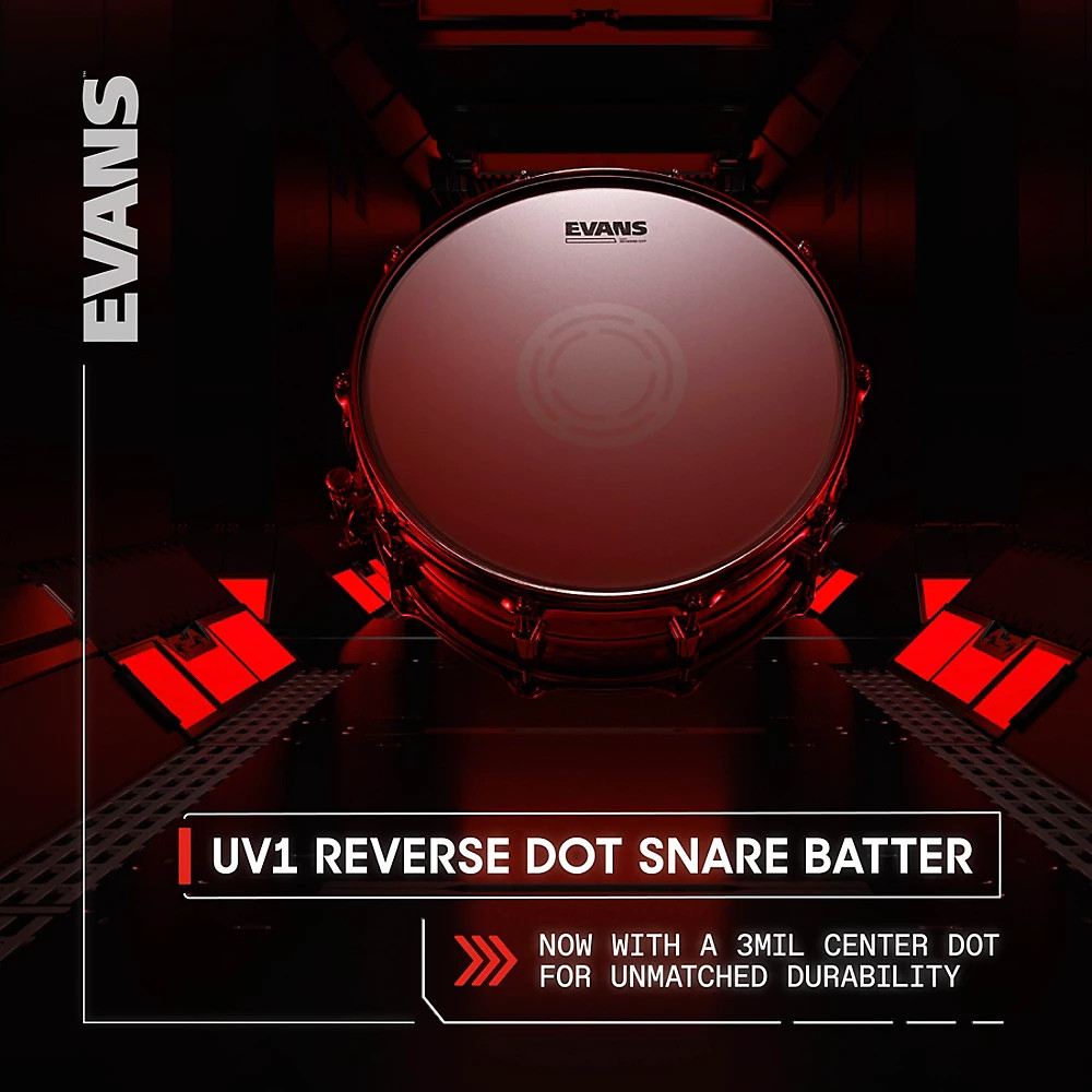 Evans UV1 Reverse Dot Coated Snare Batter Drum Head 14 in.