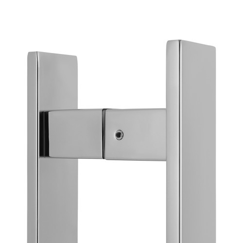 H-Shaped Glass Door Pull Handle, Double-Sided Design, Stainless Steel