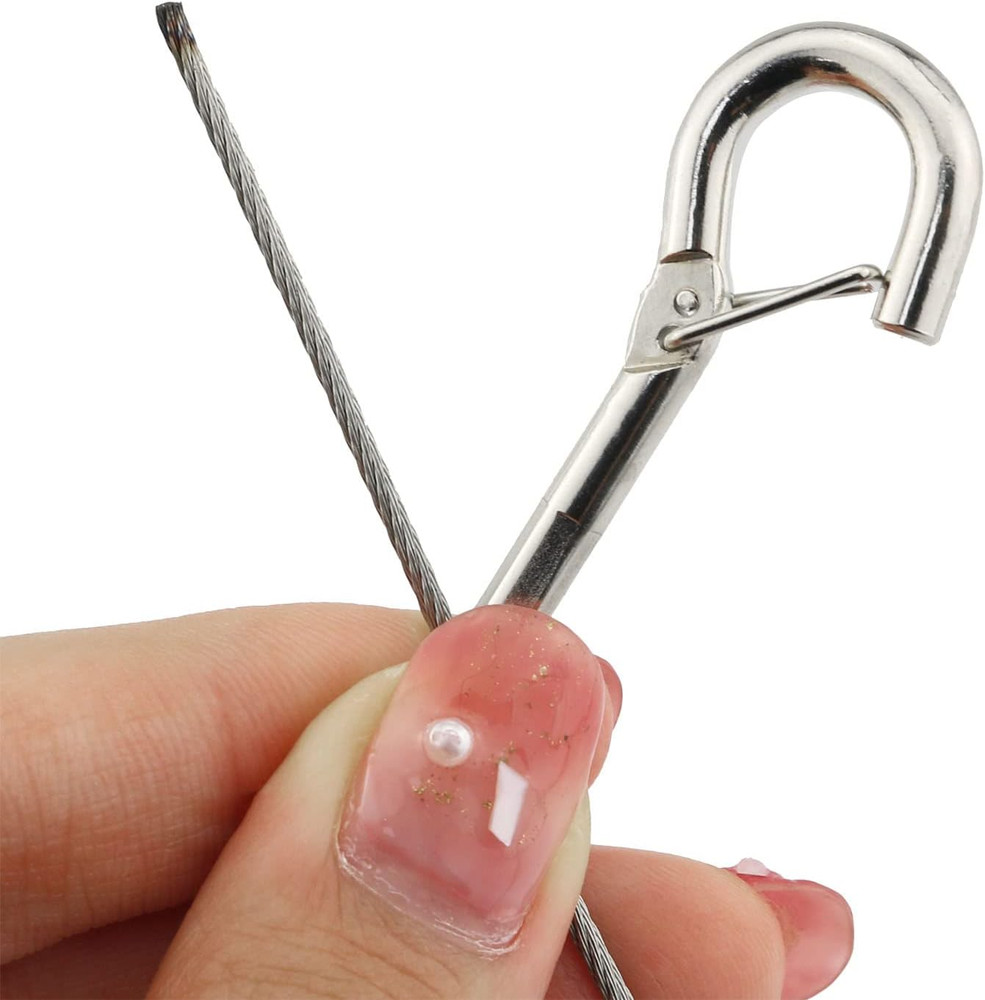 2PCS Stainless Steel Gate Latch Cable Adjustable Gate Pull Cord Gate Latch Cable