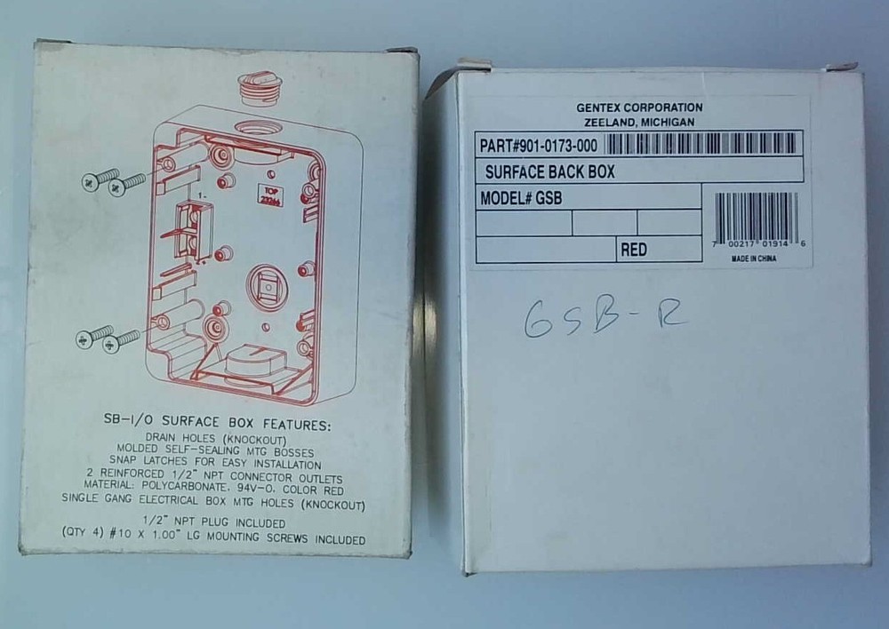 Pair of Surface Back Boxes For Fire Alarm Systems