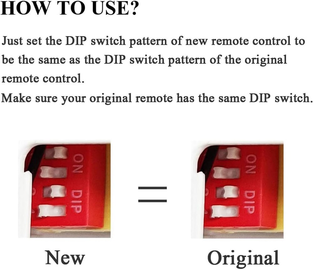 Ceiling Fan Remote Control Universal Wireless Reverse Function White 50ft Range