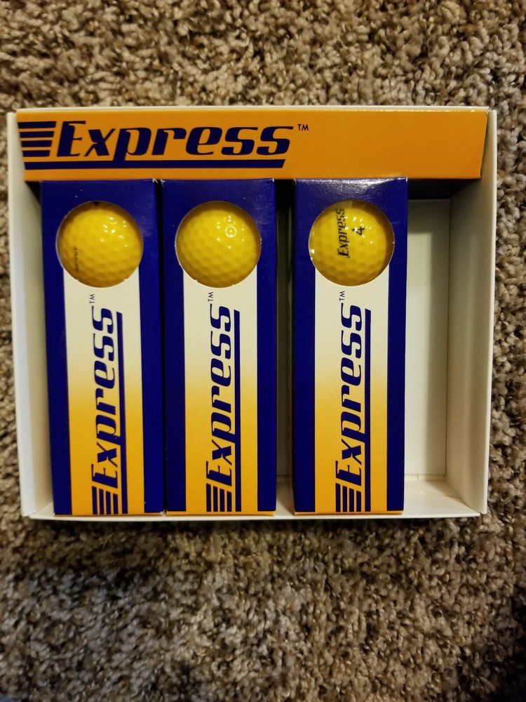 AUSTAD'S EXPRESS YELLOW GOLFBALLS  9 IN BOX