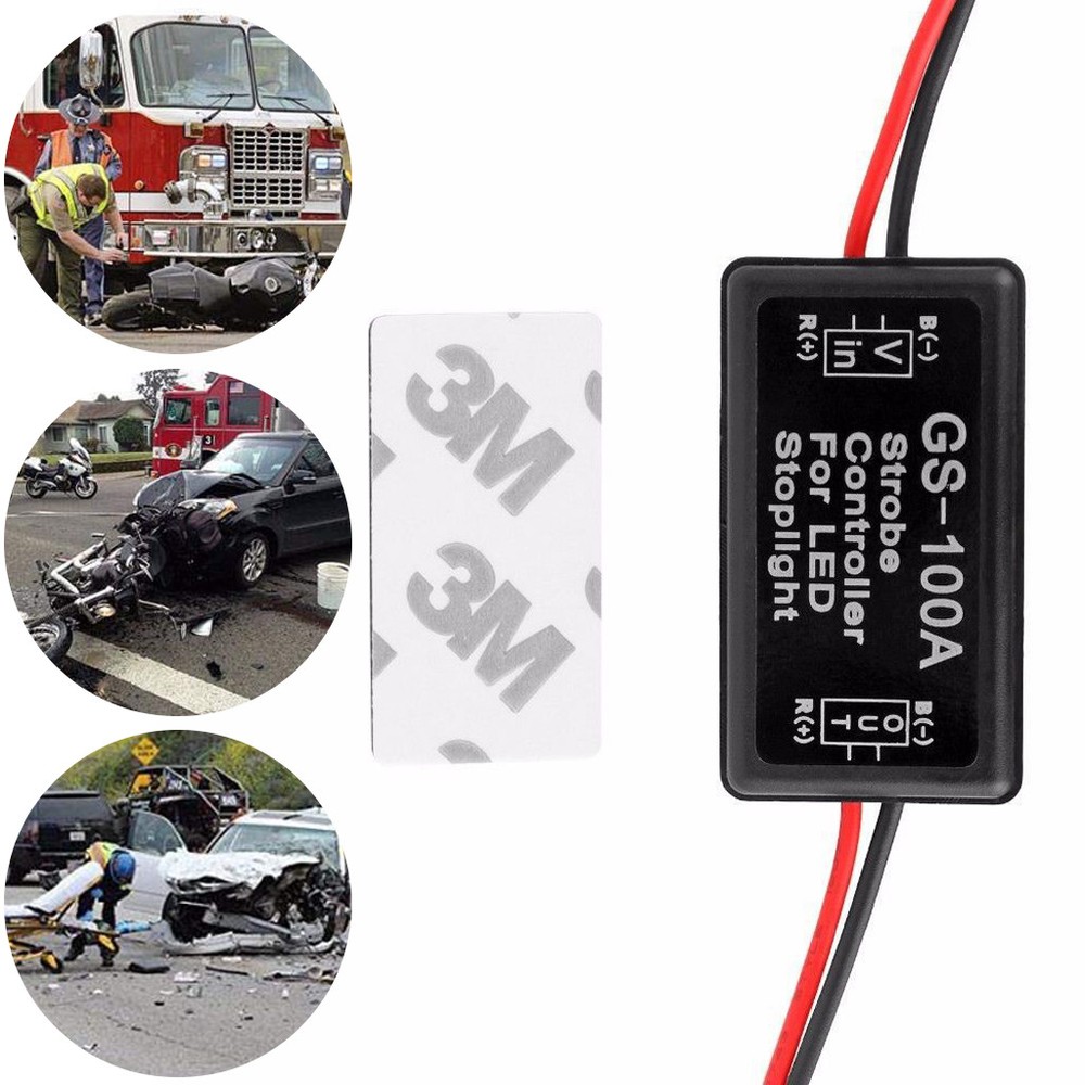 4 PCS Flash Strobe Controller Box Flasher Module for LED Brake Tail Stop Light