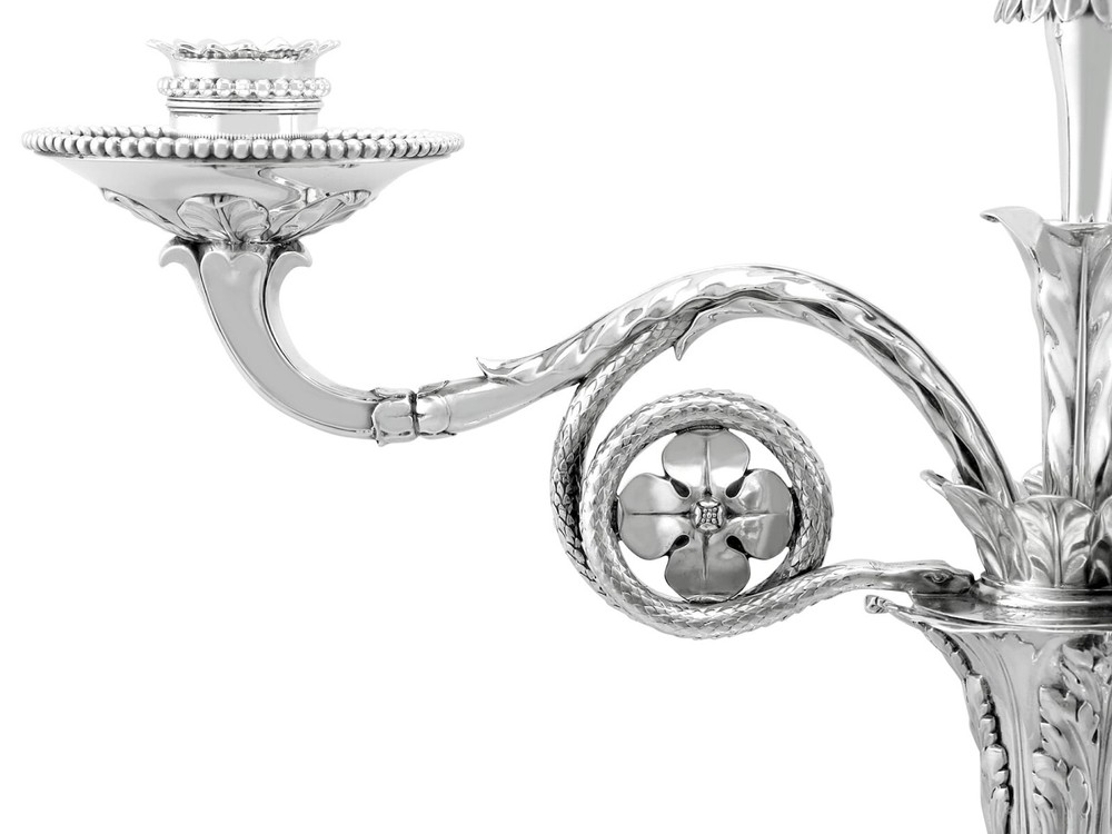 Antique Sterling Silver Four Light Candelabrum Centrepiece