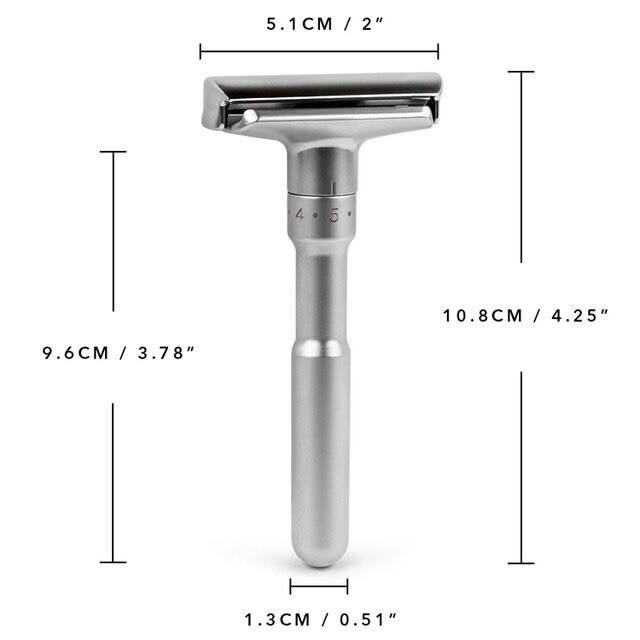 Adjustable Double Edge Shaving Safety Razor with Free Blades