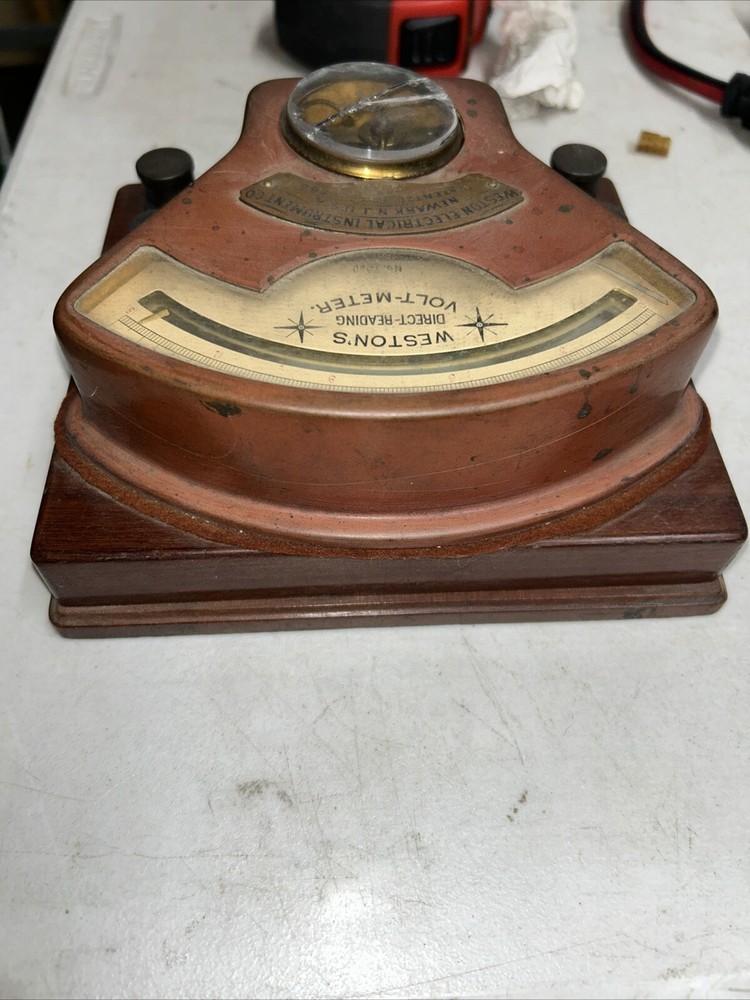 Vintage Weston's Direct Reading Volt-Meter Voltmeter Untested