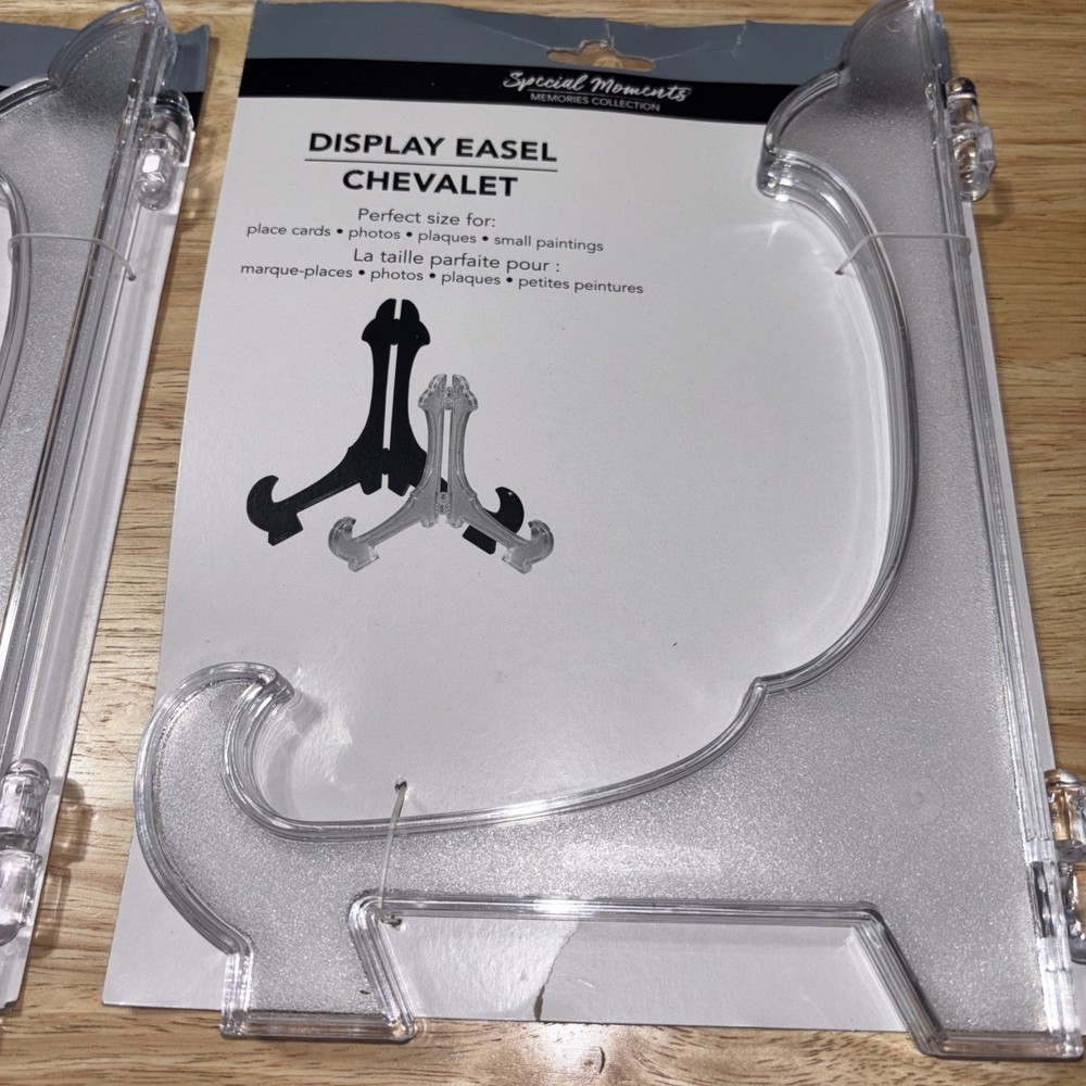 10" Display Easel Holder Clear-Set Of 2
