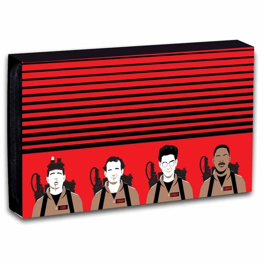 Ghostbusters Team 40th Anniversary 4 oz Colorized Silver Bar