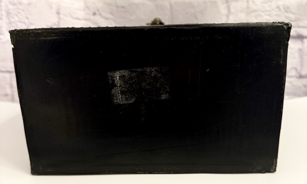Vintage Reptile Pattern Storage Trunk Box Rustic Decorative Keepsake Chest 11.5”