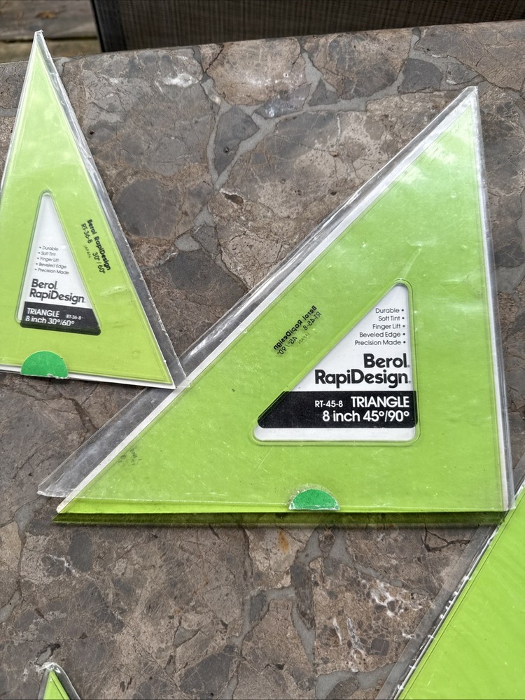 Berol RapiDesign Triangles Lot Of 9