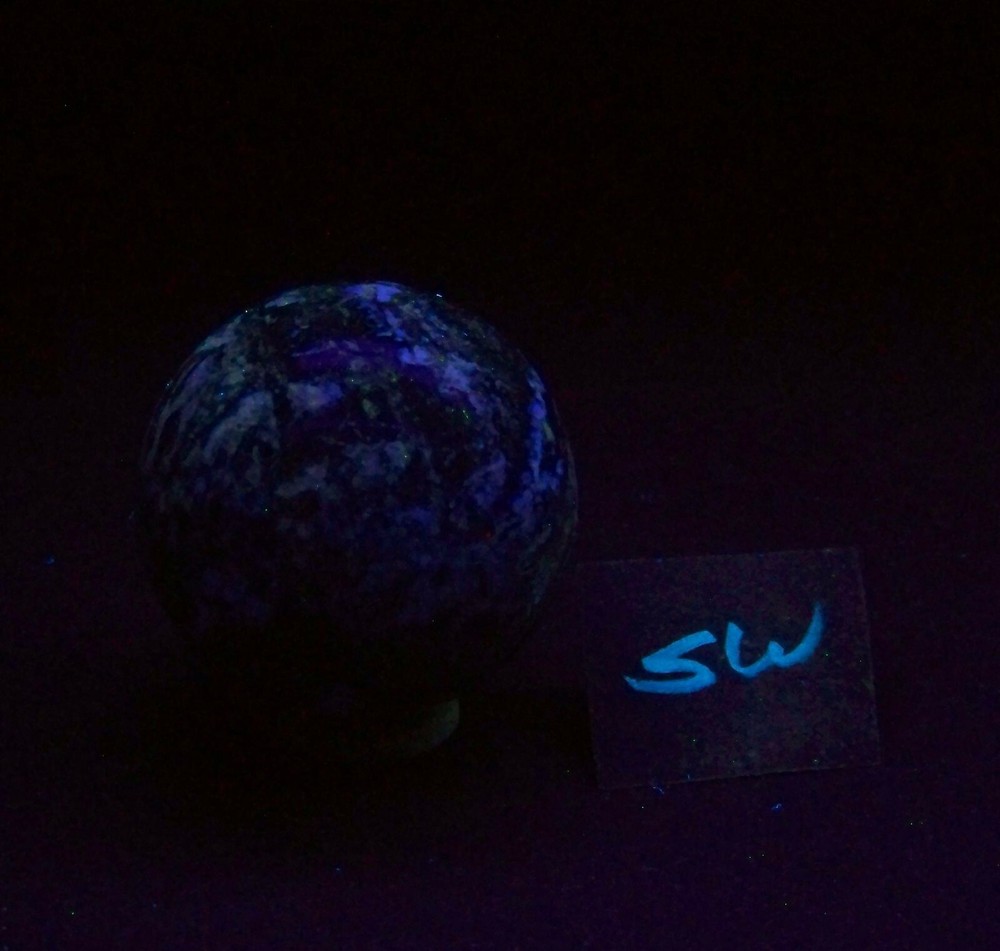 Fluorescent Fluorite Sphere McCracken Mine AZ 48mm 4334