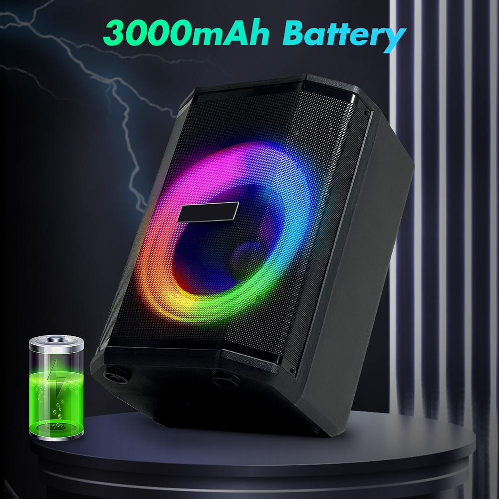2400W Portable Bluetooth Speaker Loud & Crisp Sound Tiltable Function 8" Woofer