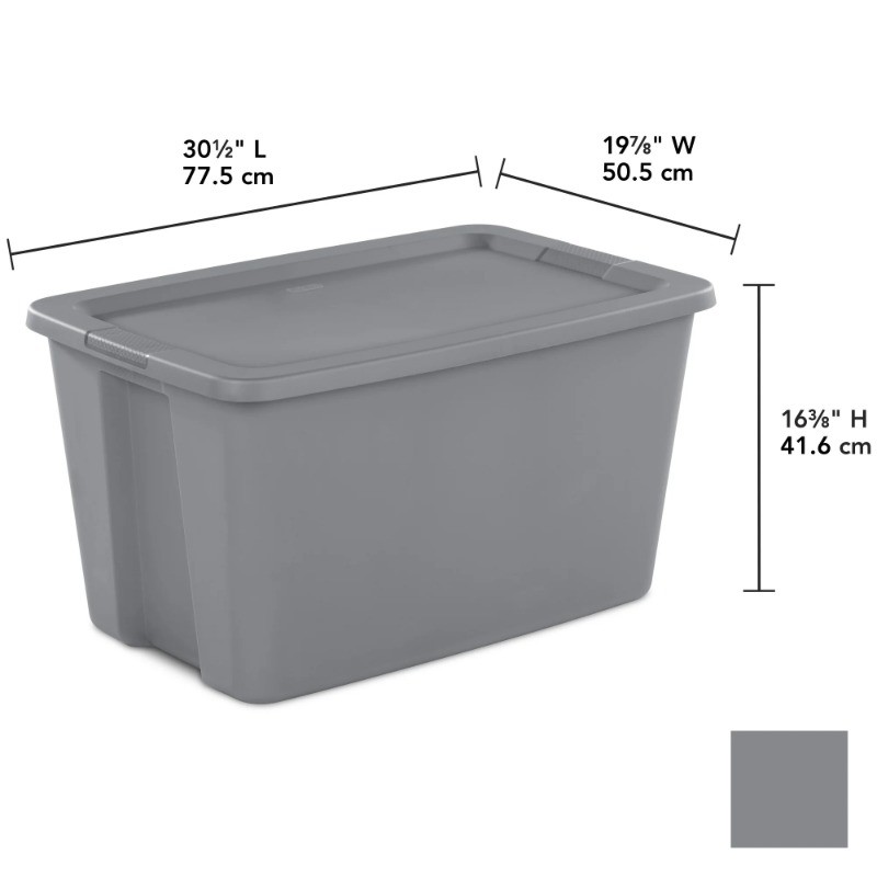 (2 pack) Sterilite Extra Large Storage Bin, 30 Gallon Plastic Storage Container