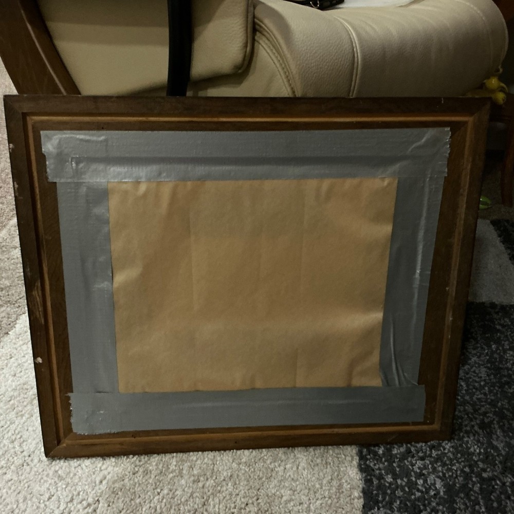Completed Framed Cross Stitch HARLEY DAVIDSON EVOLUTION 1990
