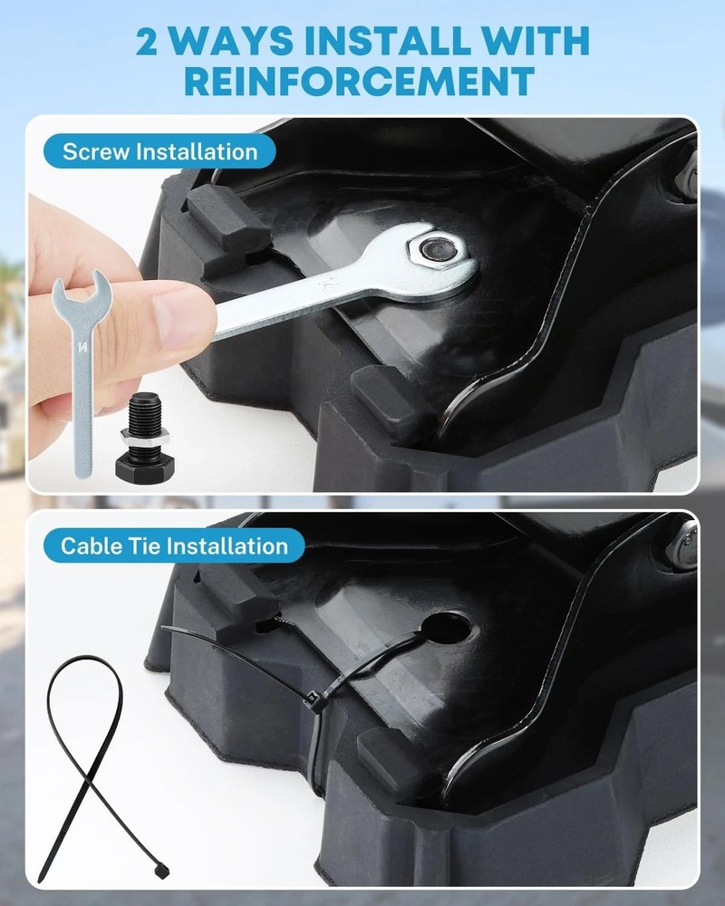 4 Pack RV Stabilizer Jack Pads, Sturdy Leveling 4 Pack, Black