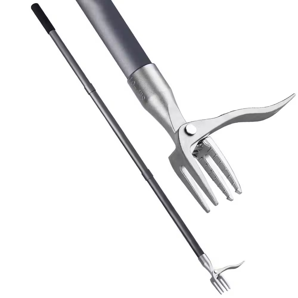 52 In. Stand-Up Weed Puller Manual Weeding Tool with Long Handle Stainless Steel