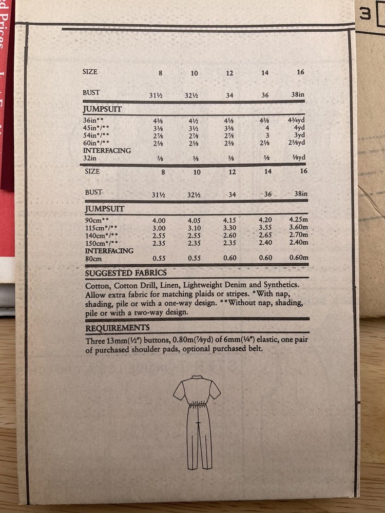 Vintage Reader Mail Sewing Pattern Jumpsuit Size A ~ FF