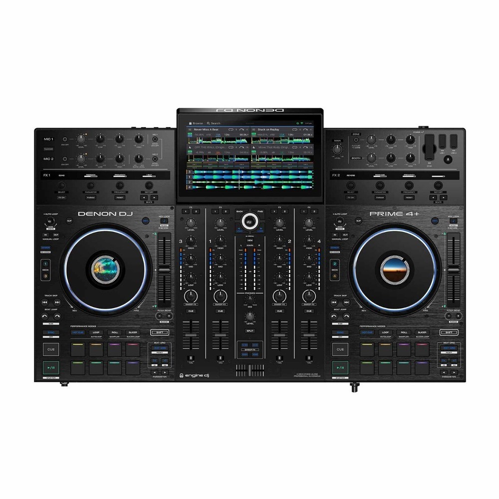 Denon Prime 4+ Plus 4 Channel Standalone DJ Controller System w Touchscreen