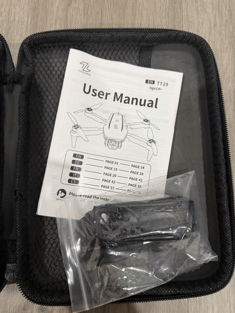 TT19 Drone with 1080P Camera Orange Foldable Quadcopter Obstacle Avoidance