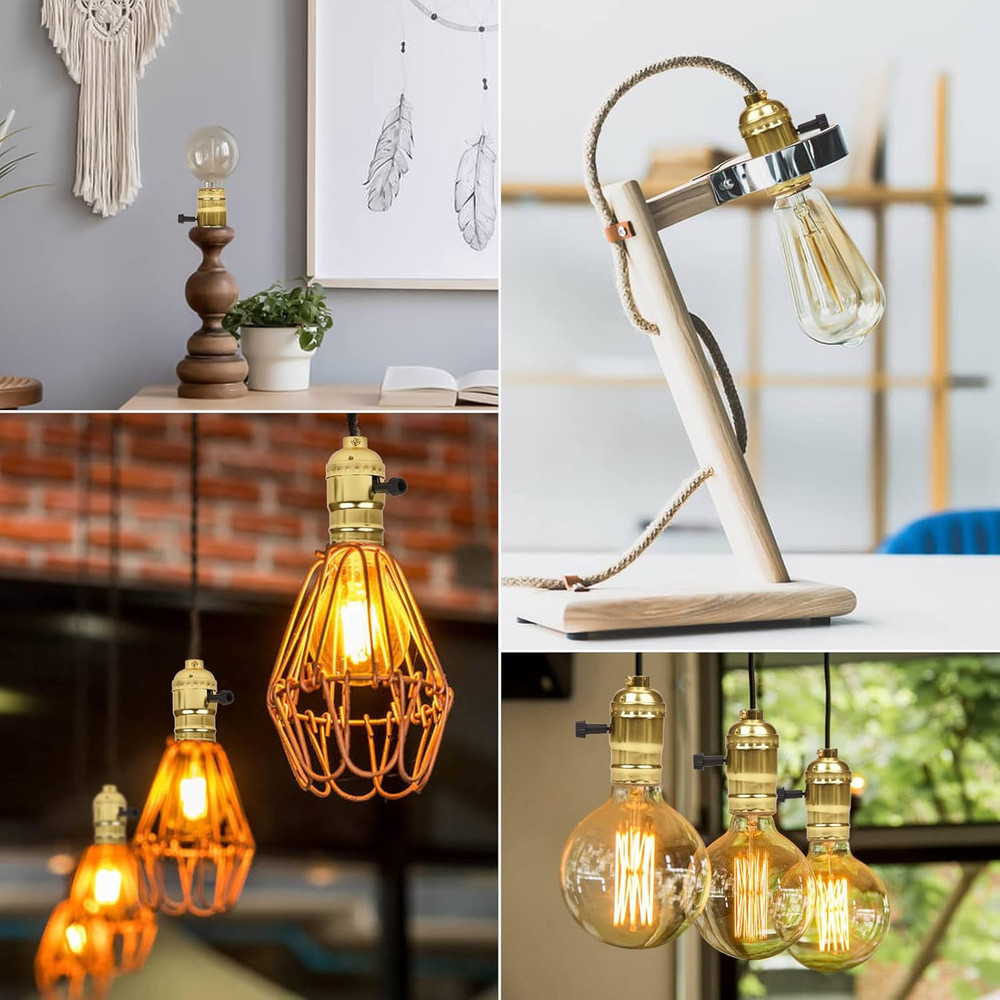 3-Way Lamp Socket Replacement,E26 Base UL Listed, Turn Knob for Low-Medium-High