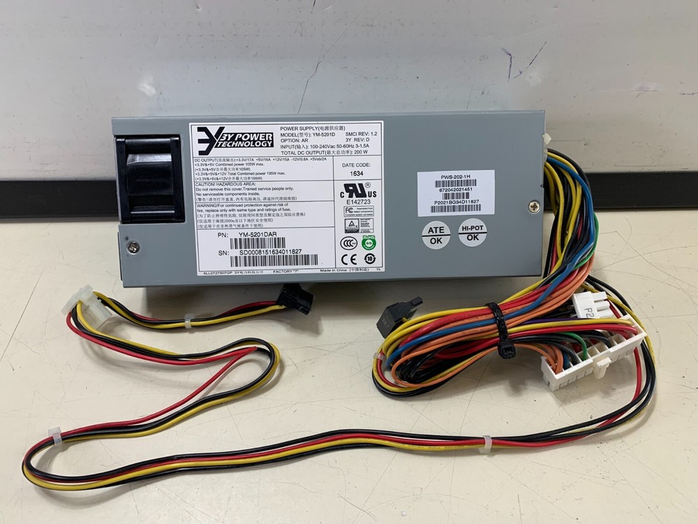 3Y POWER TECHNOLOGY YM-5201D AR 200W SUPERMICRO SERVER POWER SUPPLY MODULE