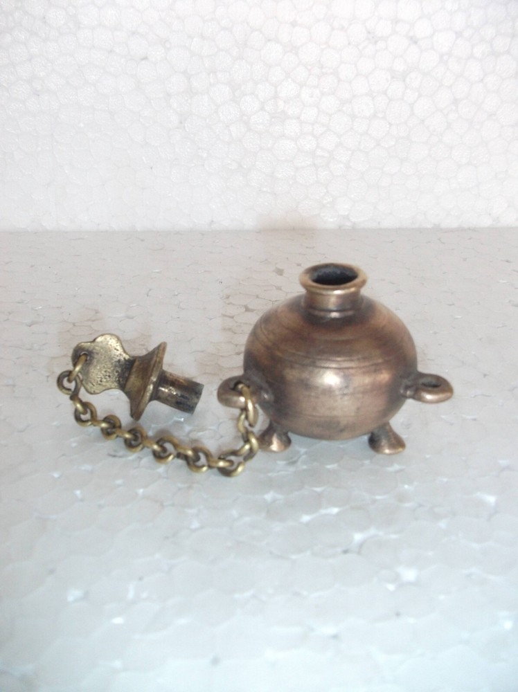 Vintage Brass Unique Shape Handcrafted Fine Quality Solid Inkpot/Well