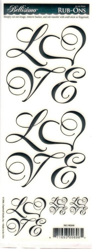 Ms Elizabeth Rub Ons- Love square, one sheet.