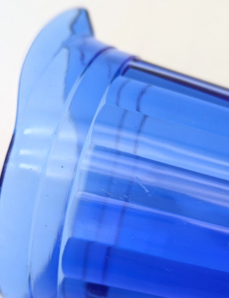 Cobalt Blue Glass Pitcher Pressed Glass