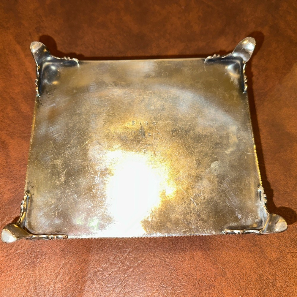 Victorian Silverplate Footed Box Bright Cut