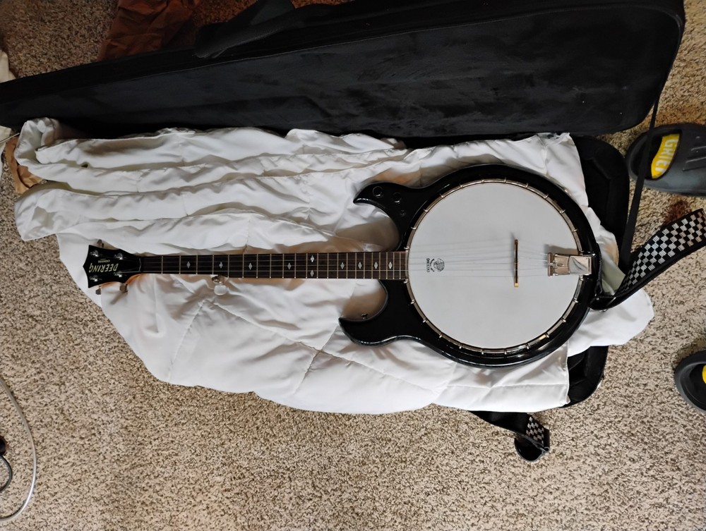 Deering Crossfire Banjo 5 String Electric Excellent In Original Case 5-String