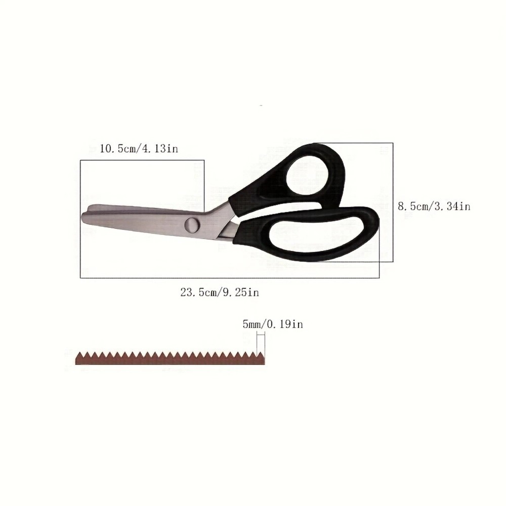 Pinking Shears for Fabric Cutting, 9 Inch Zig Zag Scissors, Professional Sewi