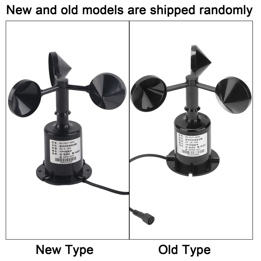 Environment Anemometer Output Pulse Type Three Cups Wind Speed Sensor