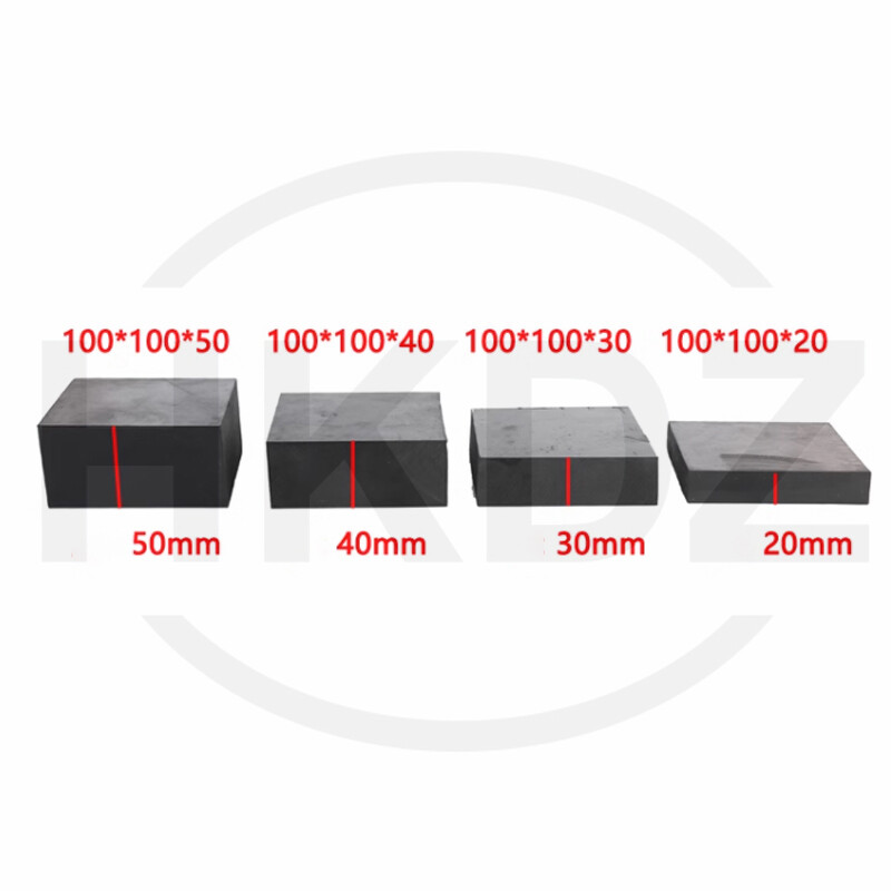 Black Rubber Sheets Pad Vibration Damping Wear Buffer Pads Thickess 5mm -50mm