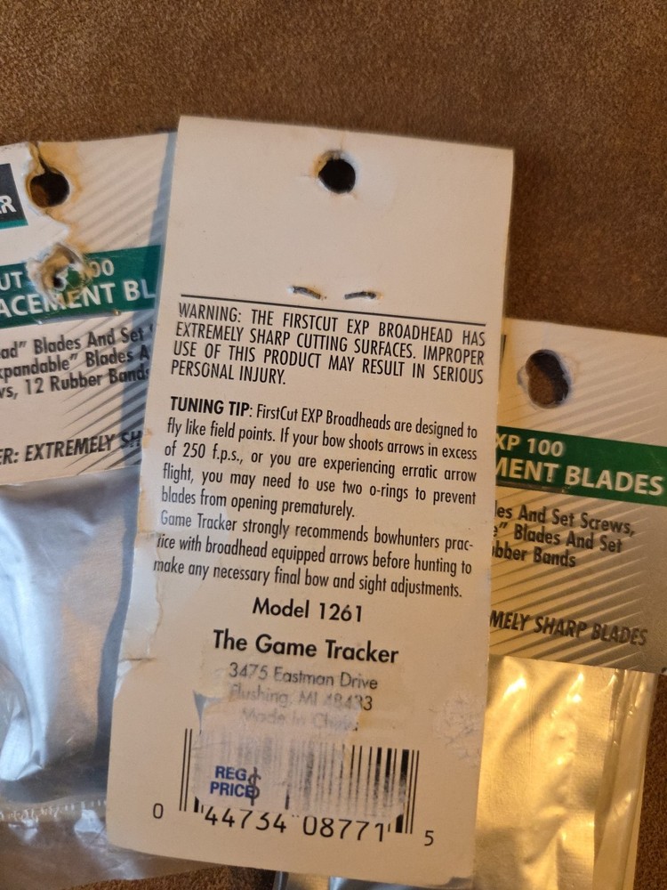 New Game Tracker FirstCut EXP 100 Broadhead Replacement Blade Kit - 3 Packs
