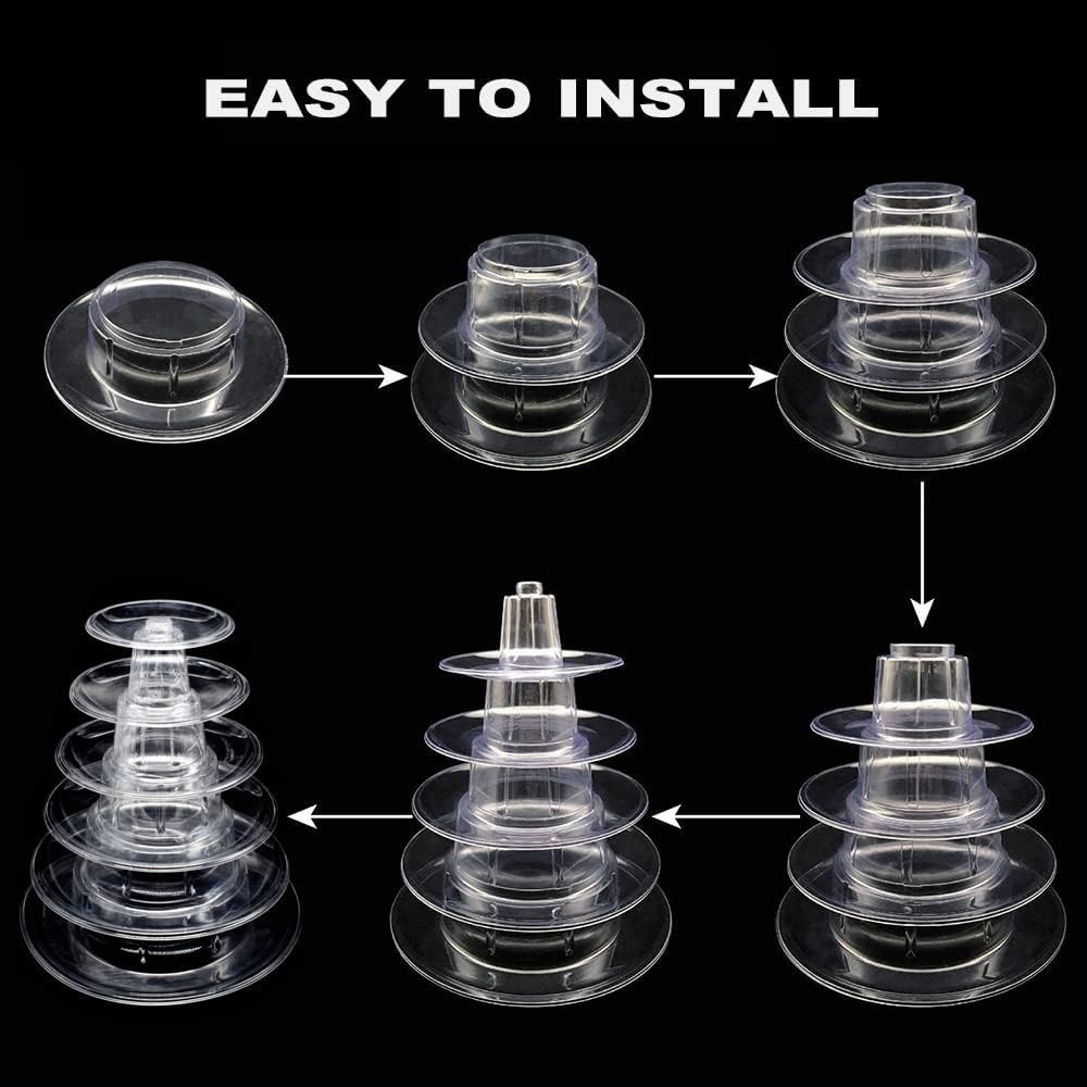 6 Tier Macaron Tower Stand Round Dessert Display Rack