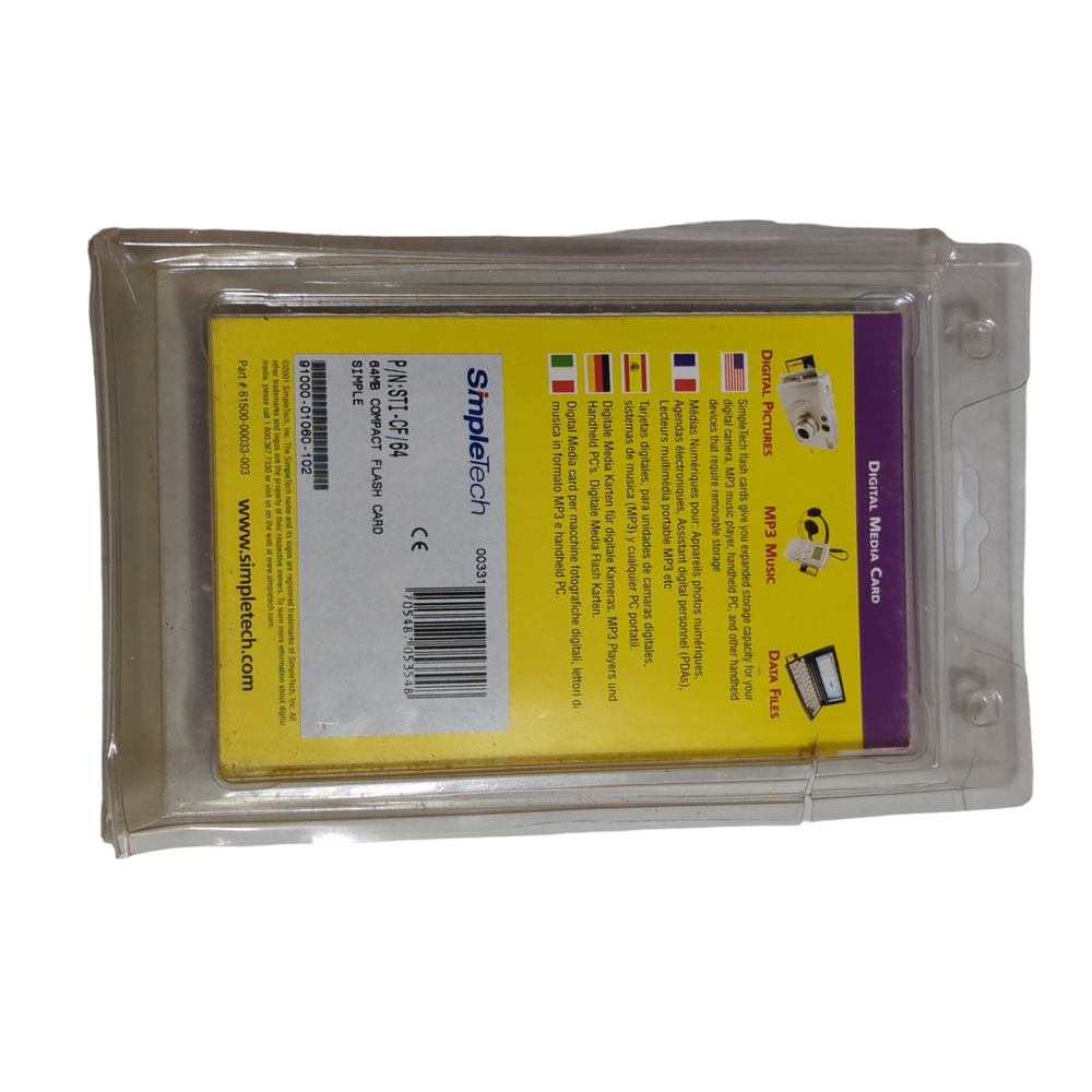 SimpleTech STI-CF/64 Digital Media CompactFlash Card 64MB Compact Flash NEW