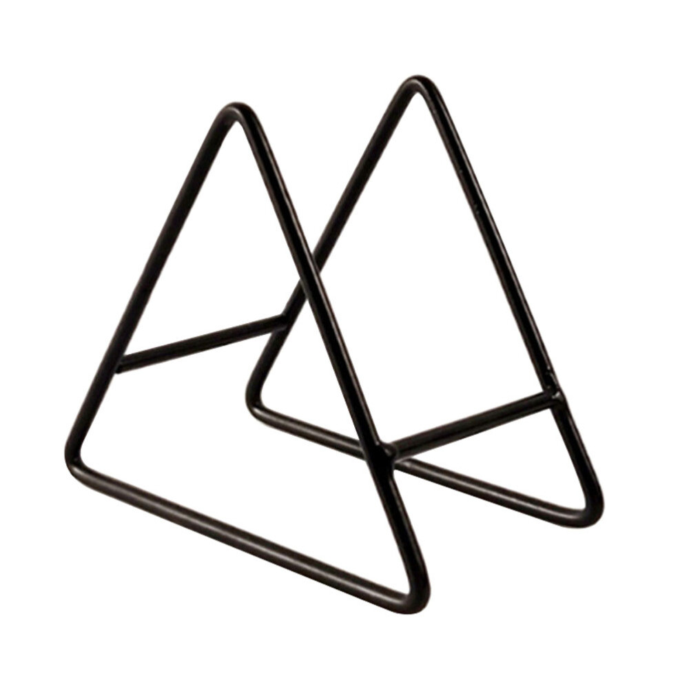 Coaster Holder Black Triangle Coaster Holder Display Stand for Plates Coasters