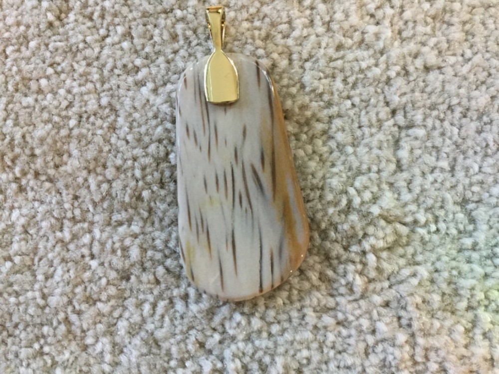 Vintage Agate Earth Tones Pendant