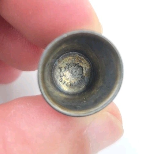 Antique MKD Sterling Silver Thimble