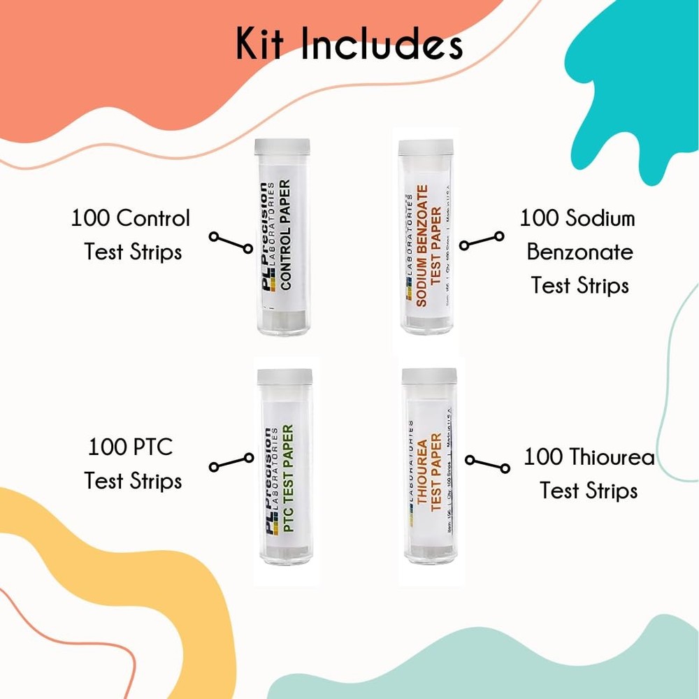 Super Taster Test Kit - PTC Paper Strips with Biodegradable Box & Instruction...