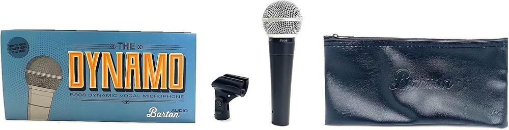 Barton B508 The Dynamo Dynamic Vocal Microphone, 4-Pack w/ Polish Cloth