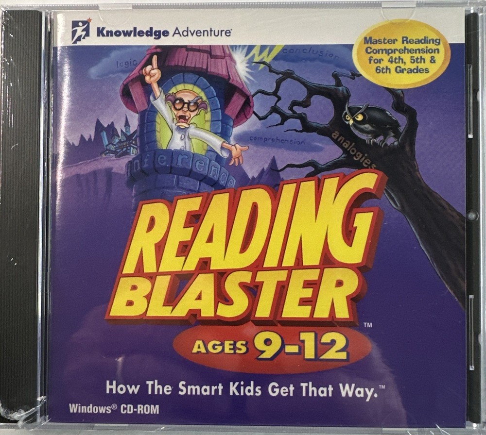 Reading Blaster Ages 9–12 CD-ROM Sealed Windows Educational Software