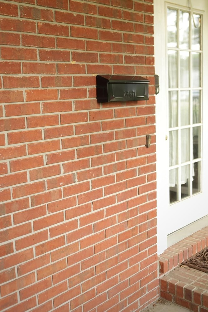 Sleek Black Wall-Mount Mailbox - Timeless Design with Top Access Functionality