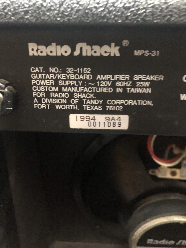 Amplifier Speaker Radio Shack MPS-31 Powers On