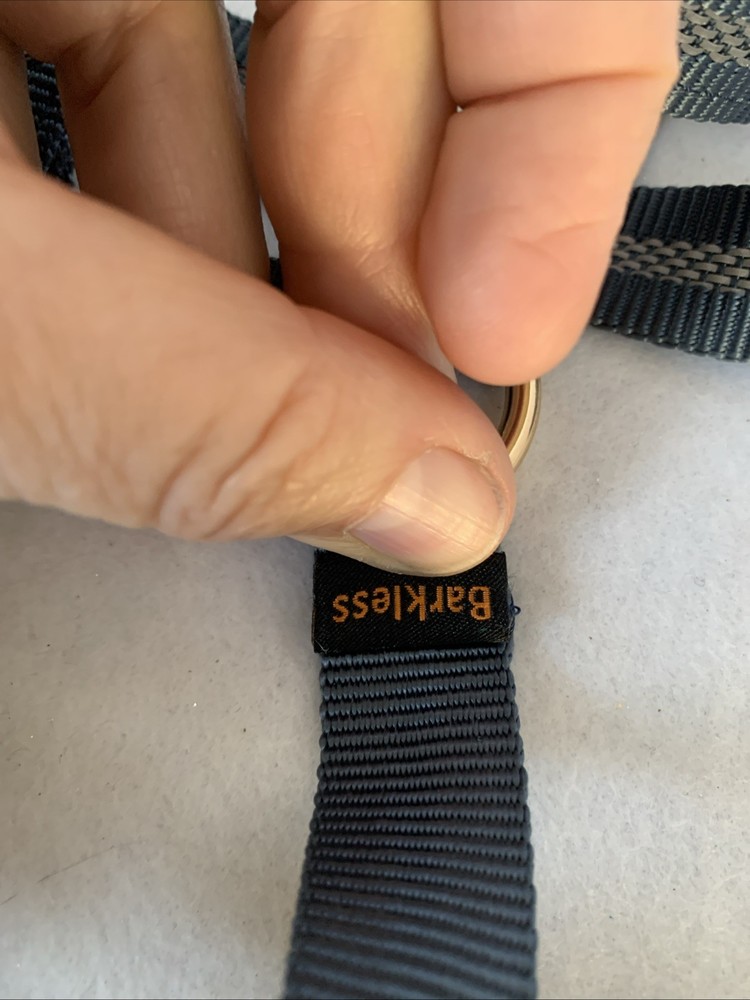 BARKLESS Soft Dog Head Collar, Padded No Pull Head Halter Size Medium Grey