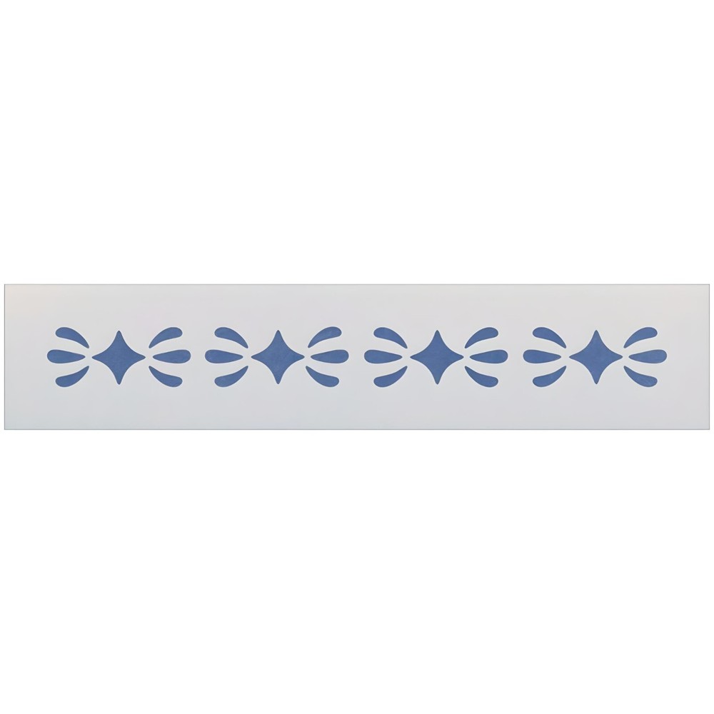 DIAMOND LEAF BORDER STENCIL - The Artful Stencil