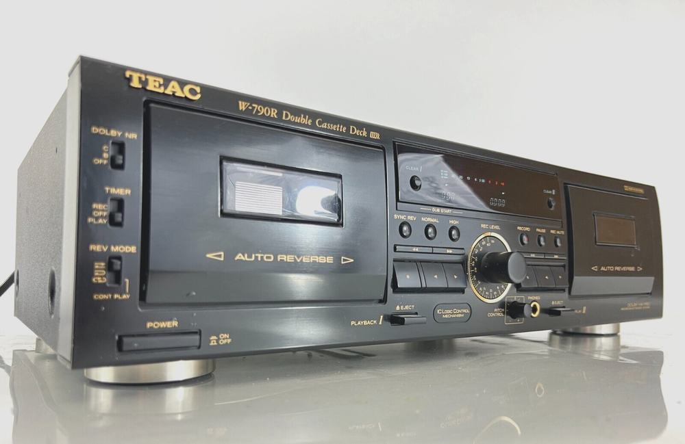 TEAC W-790R Double Cassette Deck Auto Reverse Play Recorder - LEFT DECK ISSUE