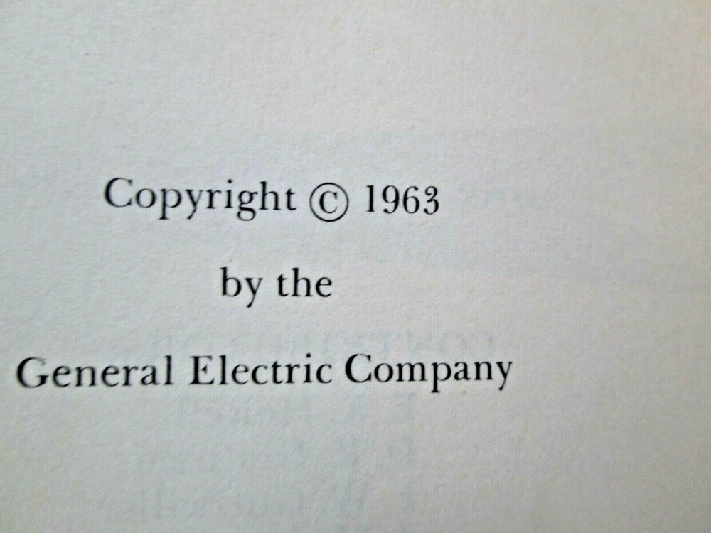 1963 GE Silicon Controlled Rectifier Hobby Manual Paperback First Edition